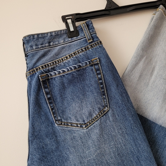 Evidnt Los Angeles Dip Dyed High Waist Flood Length Tapered Blue Jeans Sz 28 - Picture 5 of 15